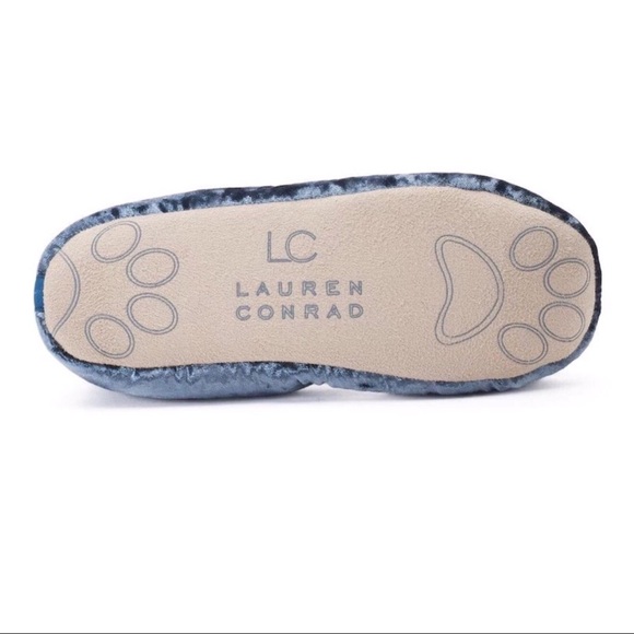 LC LAUREN CONRAD Slippers & Sleep Mask Set Blue Sizes S XL - Picture 5 of 6